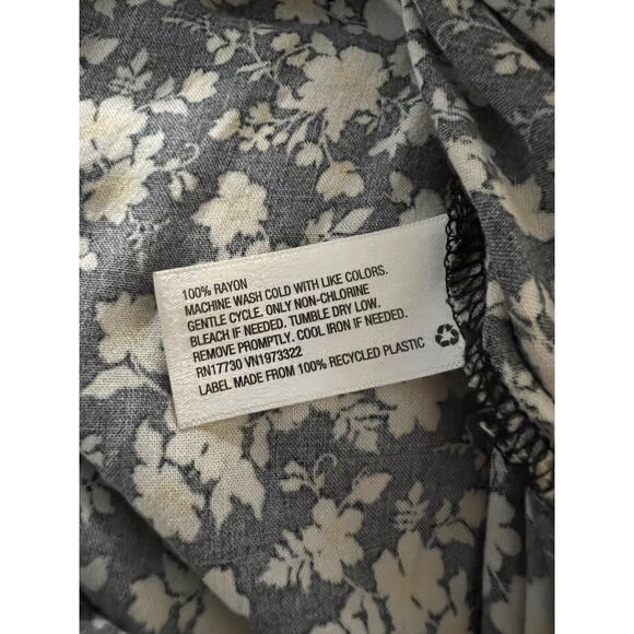 Wild fable floral print button down midi dress cottagecore spring 90s ruffle - Picture 7 of 8